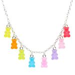 bluebubble My Sweet Shop Jelly Rainbow Mini Gummy Bear Necklace on Gift Card