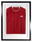 Vivarti DIY Junior 3D Mounted Sports Shirt Display Frame for Football Shirt, Rugby Shirt, Band T-Shirt Shadow Box - 50 x 70cm - Black Frame, White Mount, White Backing Card