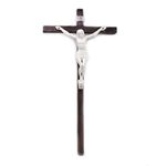 FackLOxc Crucifix Wall Cross Solid Wooden Catholic Cross Decor For Wall Christian Prayer Hand Holding Cross Home Office Decor Wooden Crucifix Pendant