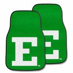 FANMATS NCAA Eastern Michigan University Sports Team Logo Nylon 2-Piece Carpeted Car Mats 17"x27"