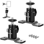 NEEWER 2 Pack T Type Wall Ceiling Mount, Ring Light Wall Mount Bracket with Detachable Ball Head, 5/8" Stud, 1/4" Screw for Flash Strobe Camera Monitor Studio Lighting, Max Load: 4.4lb/2kg, TS008