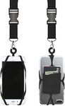 Gear Beast Cell Phone Lanyard - Mobile Phone Lanyard with Case Holder, Card Pocket, Soft Neck Strap, and Detachable Clip - Compatible with iPhone, Galaxy, & Most Smartphones - Black