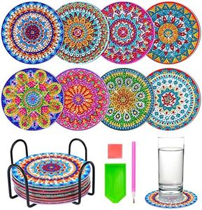 Regalo para niñas 8, 9, 10, 11, 12 años, mandalas de pintura de diamantes para adultos, manualidades, niñas, 8-12 años, kit de manualidades para niños, adolescentes, ideas de regalo