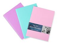 Pastel Sketchbooks - Soft Cover Starter Sketch Book and White 140 GSM Acid Free Cartridge Paper Sketch Pad (Pack of 3 - A5)