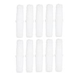 Plastic Barb Fitting, 10Pcs Plastic Hose Barb Fitting Straight Equal Barbed Splicer Mender Tubing Pipe Joint Union Adapter for Air, Hose Pipe Fitting (9-9mm Straight Through)