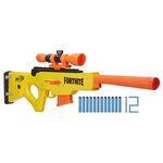 Nerf Fortnite BASR-L Bolt Action, Clip Fed Blaster, Includes Removable Scope, 6-Dart Clip and 12 Darts (Multicolour)