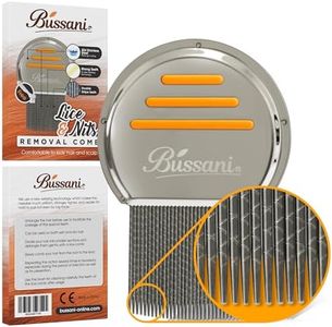 Bussani Lice Eggs Removal Comb | Effective for Nit, Dandruff | Premium 304 Stainless Steel - Won't Rust | No Pulling Hair | Best for all Kind Hair | W/Cleaning Brush (1 Lice Comb (Green))