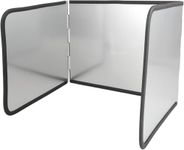 Yopple 3-Panel Foldable Stainless Steel Splatter Guard | Nonstick Oil Splash Insulation Shield for Frying Pans & Stovetop | Grease Protection Screen, Easy-to-Clean Kitchen Wall Shield