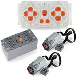 TEESE 4pcs Technic-Motor Set with Motor-Remote-Control, Battery-Box, Compatible with Technic-Parts