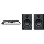 NATIVE INSTRUMENTS Komplete Kontrol M32 Controller Keyboard & PreSonus Eris E3.5, 3.5 Inch, 2-way, High-Definition Multimedia Studio Monitors (Pair), Black, Black