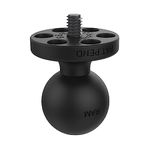 Ram Mount 1-Inch Diameter Ball with 1/4-Inch-20 Stud for Cameras, Video and Camcorders (Black)