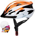 ioutdoor Bike Helmet Adult, 56-62 cm 18 Vents Cycle Helmet Mens Womens Teenegers for Cycling Skateboard MTB Mountain Road Bike (Orange & White)