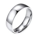 PROSTEEL Wedding Band Replacement Rings for Men 6mm Stainless Steel Knuckle Ring