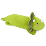 Desdfcer Long Dinosaur Plush, 31.5in Giant Dinosaur Teddy, Dinosaur Stuffed Animal Plush Pillow, Kawaii Dinosaur Body Soft Toys for Boys Girls,Gift for Birthday Christmas