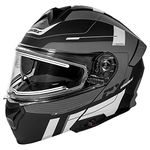 Castle CX935 Raid Modular Snow Helmet w/Heated Electric Shield Matte Charcoal/Silver XL