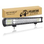 SKYWORLD 23 inch 324W Led Light Bar Spot Flood Combo Led Bar 12V 24V Off Road Lights Work Driving Light Fog Lamps for Truck Car ATV SUV 4x4 4WD