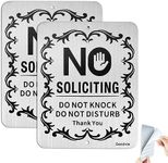 Goodvia No Soliciting Metal Sign fo