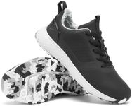 ULTIANT Women Golf Shoes Spikeless Waterproof Golf Sport Sneakers Size5.5-10(Black,37)