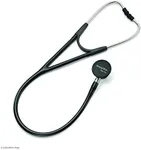 Welch Allyn 5079-125 Harvey Elite Adult Cardiology Stethoscope, Black, Double-Head Chestpiece, Dual Lumen Tubing, 28"