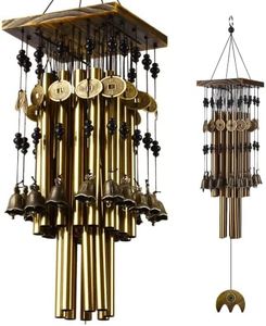 Brassiness Wind Chime 24 Tube Metal Windbell Money Drawing Wind Chime, Ne