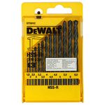 DEWALT DT5912 HSS-R - DIN 338 Jobber Drill Bit Set (13 Pieces)