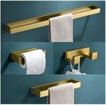 TNOMS Towel Bar Set, Gold Hardware 