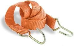 MJMP Flat Bungee Cord with hook,2 Strips,1.1 Inch Width (ORANGE, 24 INCH)