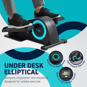 Cubii JR1 Under Desk Elliptical – Compact Seated Exercise Machine