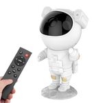 KAMHX ABS Kids Astronaut Star Projector Galaxy Light With Timer&Remote Control,360° Adjustable Starry Night Light Projector For Baby/Adults/Bedroom/Party/Home Decor/Game Room Decor,White