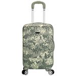 Rockland Hardside Polycarbonate Upright with Spinner Wheels, Multi, Multi, Hardside Polycarbonate Upright with Spinner Wheels