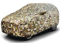 PROTEGO All Weather Protection Car Cover for Ford Aspire | Anti Dust, 100% Waterproof, Durable Cover - Triple Stitched Elastic Grip with Mirror Pocket|(Military Jungle Print, Camouflage Design)