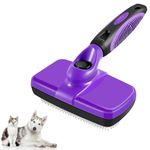 AINA Self-Cleaning Pet Grooming Brush | Slicker Retractable Brush for Dogs & Cats Shedding, Detangling, & Fur Removal with Click Clean Button | Effective, Comfortable, & Perfect for Pet Grooming