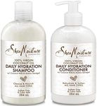 100% Virgin Coconut Oil Daily Hydration Shampoo and Conditioner 13oz BUNDLE by Shea Moisture