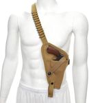 CALYX US M3 Victory Revolver Canvas Shoulder Holster with 12 Shell Loops Right Hand Orientation (Khaki)