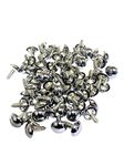 "BRASK" Mirror Screws with Round Brass Cap Heavy Quality Nickel Silver/Chrome Polish (Pack of 25, 1/2" (12 mm))