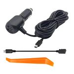 Dash Cam Charger, Dosili car Dash cam USB Power Cord, Micro USB & Mini USB Cable, for Dash Camera and GPS Charger Power Cord（11.5ft）