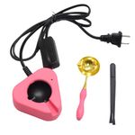 Electric Wax Seal Warmer and Spoon,Wax Seal Melting Kit,Melting Tools for Wax Sealing Stamp,Wax Seal Melter,Wax Seal Kit for Melting Wax Seal Beads,Great Tool for Melting Wax Seal Sticks Beads (Pink)