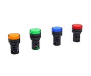 Type of 4 Colours 22 Mm Round Plastic Single Phase Control Panel LED Indicator Light Pack of 4