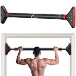 Sportneer Pull Up Bar Doorway Chin Up Bar No Screws Door Frame Chin Up Push Up Sit Up Bar Adjustable 75-94cm (29.5in-37in) Up to 200kg Capacity Workout Bar