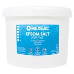 Hexeal Epsom Salt 10kg – 10kg Bucket of Food Grade Bath Salts to Soothe Muscles, Joints & Aches – Magnesium Sulphate for Bathing, Gardening & Beauty – Household, Commercial & Industrial Use