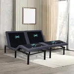 Pain Relieving IdealBase Adjustable Bed Frame Split King, Massaging Zero Gravity Adjustable Bed Base, Electric with 3 Speed Head & Foot Massage, Wireless Remote, 2 USB Ports, 800Lbs Capacity