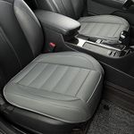 Vankerful 2 Pack Leather Front Car Seat Covers,Bottom Seat Covers for Cars,Driver Car Seat Cushion Cover,Luxury Seat Protectors,for Most Vehicles,Sedan,Truck,SUV(Grey)