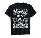 55th Birthday Gift Legends Born In June 1968 55 Years Old T-Shirt
