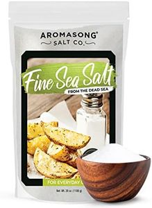 Aromasong 100% Natural Sea Salt From the Dead Sea, Fine Grain Table Salt, Large Bulk 2.43 Lb Resealable Bag, 100% Pure & Natural, Unrefined, Gluten Free, Sea Salt for Daily Cooking