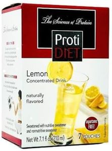 ProtiDIET Lemon flavored High Protein Concentrated Drink Mix - 15g Protein per 30mL pouch - Fat Free Nutritional Drinks with Collagen, Refreshing On-the-Go Protein drink - 7 Pouches Per Box