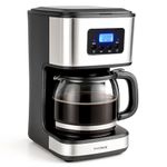 Innoteck Programmable Filter Coffee Machine 1.5L – Drip Coffee Maker with Timer, 900W Fast Brewing, 40-Min Keep Warm, Anti-Drip System, Reusable Filter & Glass Carafe, for Instant Coffee, Espresso