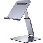 UGREEN Tablet Stand,Foldable iPad Stand, Height Angle Adjustable Desktop Stand Holder Dock Base Mount Compatible with iPad Pro 12.9 9.7 10.5,iPad Air,iPad Mini 6 4 3,Kindle,Galaxy Tab 4.7-12.9 inch