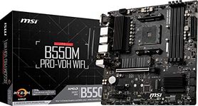 MSI B550M PRO-VDH WiFi ProSeries Motherboard (AMD AM4, DDR4, PCIe 4.0, SATA 6Gb/s, M.2, USB 3.2 Gen 1, AX Wi-Fi 6, D-SUB/HDMI/DP, Micro-ATX)