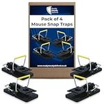 Pack of 4 Professional-Grade Mouse Traps: Quick Setup, Durable & Humane Rodent Control for Indoor/Outdoor UK