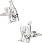 Cuff-Daddy Booze and Cup Silver Cuff Links with Presentation Box